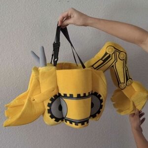 I Want To Be Backhoe Digger Child Costume Yellow Construction Pretend 3-7 Years